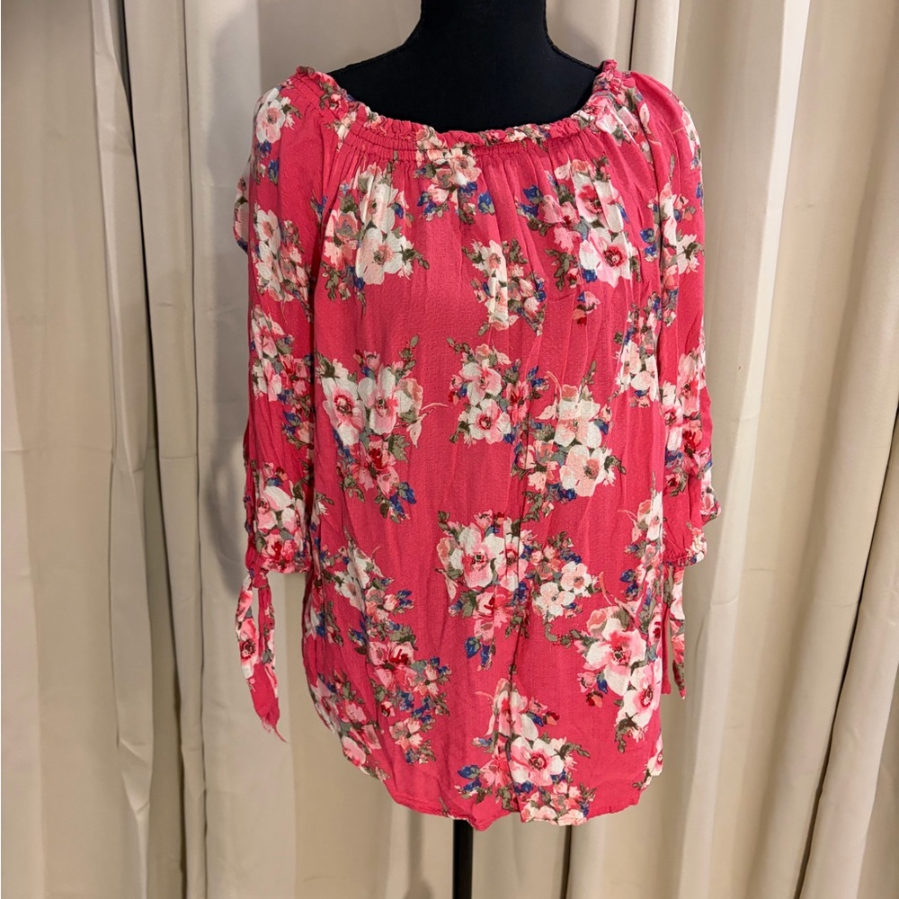 Westport Vibrant Pink Floral Blouse